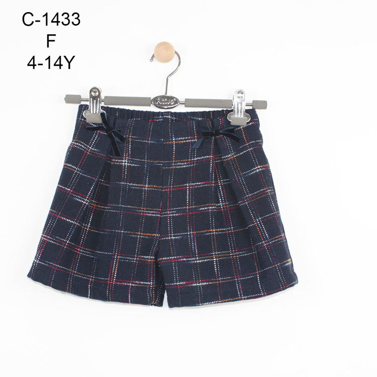 Picture of C1433- GRLS WINTER CHECKED SMART SHORTS (4-16 YEARS )